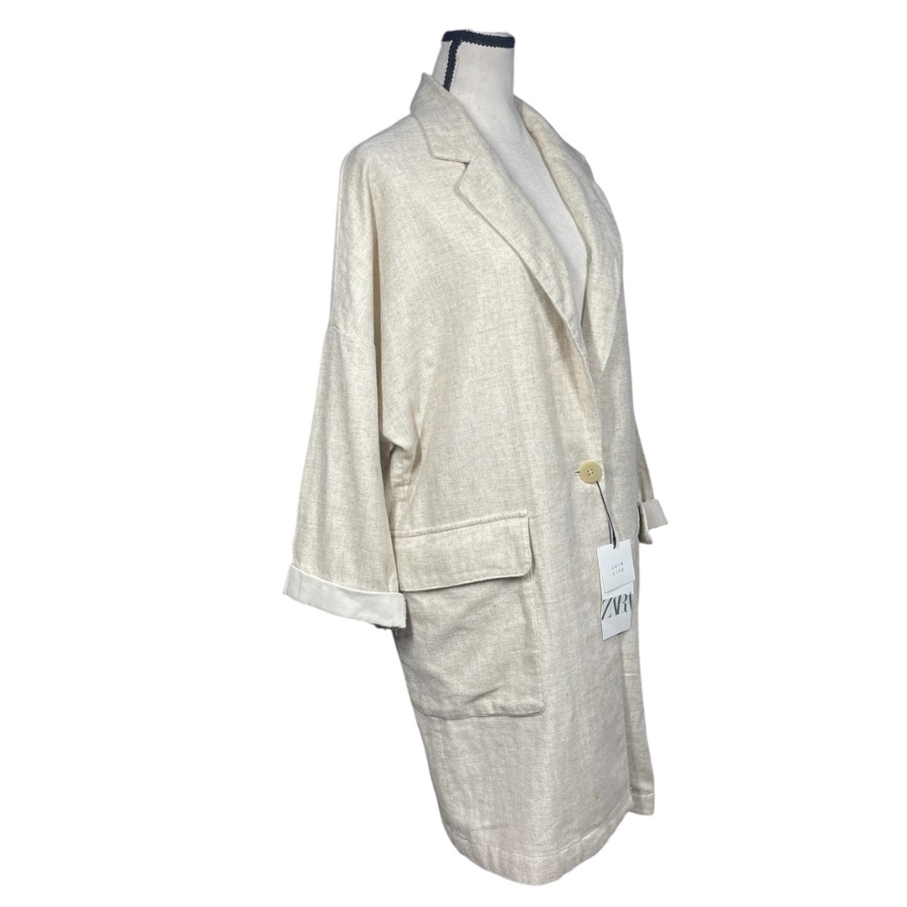 Zara Linen Coat - Picture 2 of 5
